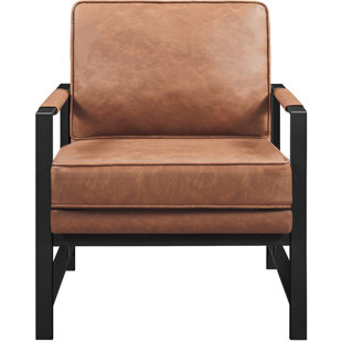 Faux camel store leather chair